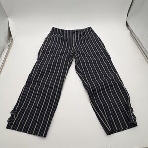 Liz Golf Michaela Capri Pants Womens 4 Blue Pinstripe Straight Leg Stretch
